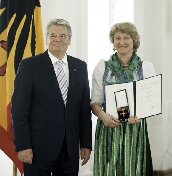 Bundespräsident Gauck und Ulrike Kainz, 06.06.2012
